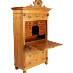 Pamono Antique Secretaire in Softwood, 1880><noscript><img width=