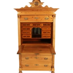 Pamono Antique Secretaire in Softwood, 1880><noscript><img width=