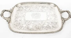 New Pamono Antique Sheffield Silver Plated Tray, 1780s