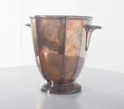 Pamono Antique Shell Ice Bucket in Silver, 1960s> Ice Buckets & Wine Coolers