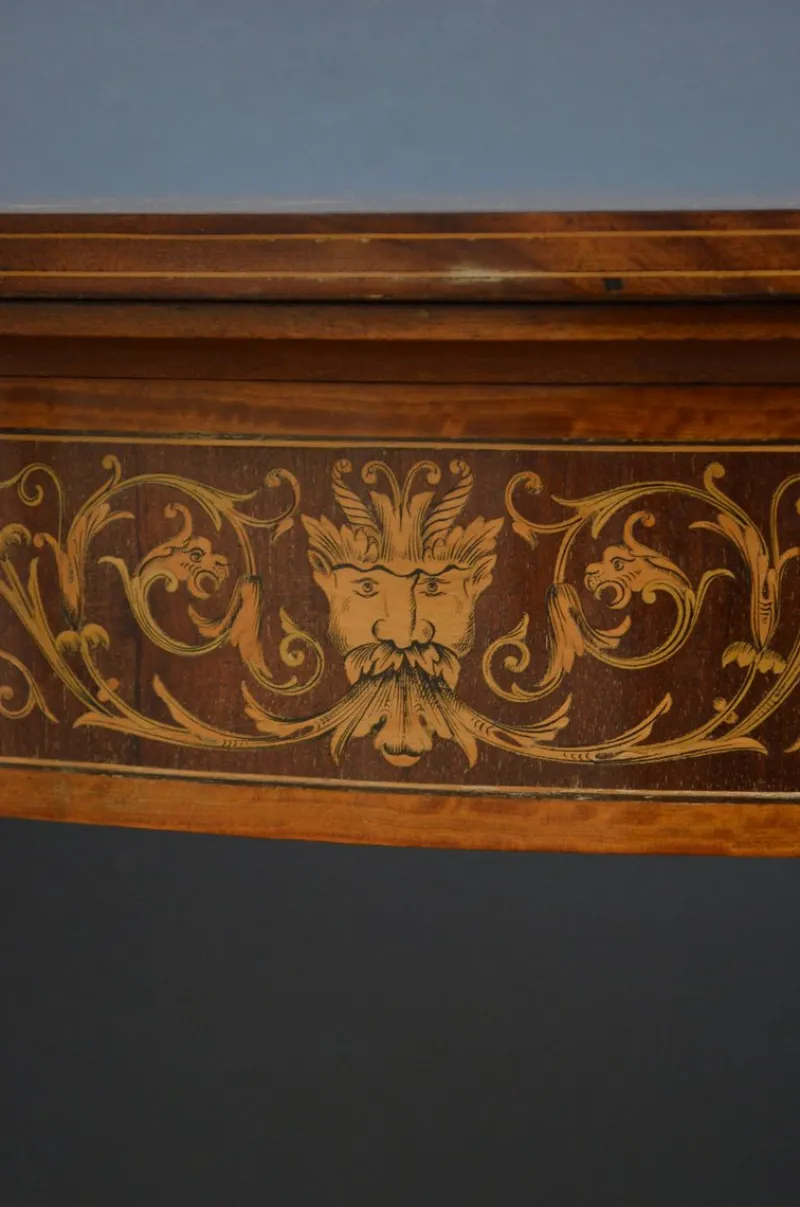 Clearance Pamono Antique Sheraton Style Card Table
