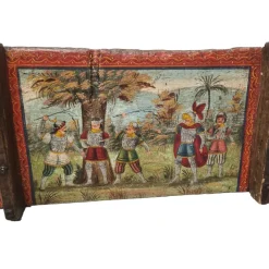 Pamono Antique Sicilian Painted Wainscot, 1800s