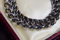 Pamono Antique Silver and Rose Gold Link Bracelet, 1890s><noscript><img width=