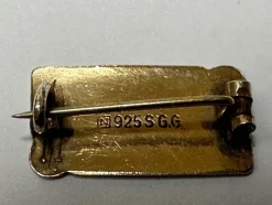 Pamono Antique Silver Gilt and Enamel Viking Ship Brooch by Gustav Gaudernack, 19th Century><noscript><img width=