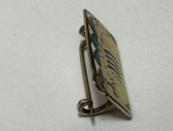 Pamono Antique Silver Gilt and Enamel Viking Ship Brooch by Gustav Gaudernack, 19th Century><noscript><img width=