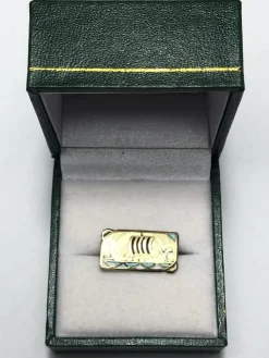 Pamono Antique Silver Gilt and Enamel Viking Ship Brooch by Gustav Gaudernack, 19th Century><noscript><img width=