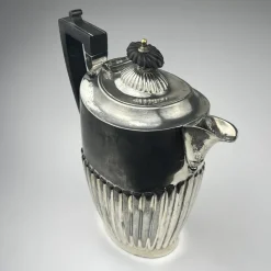 Pamono Antique Silver Plated Coffee Pot by Sheffield, 1890s><noscript><img width=