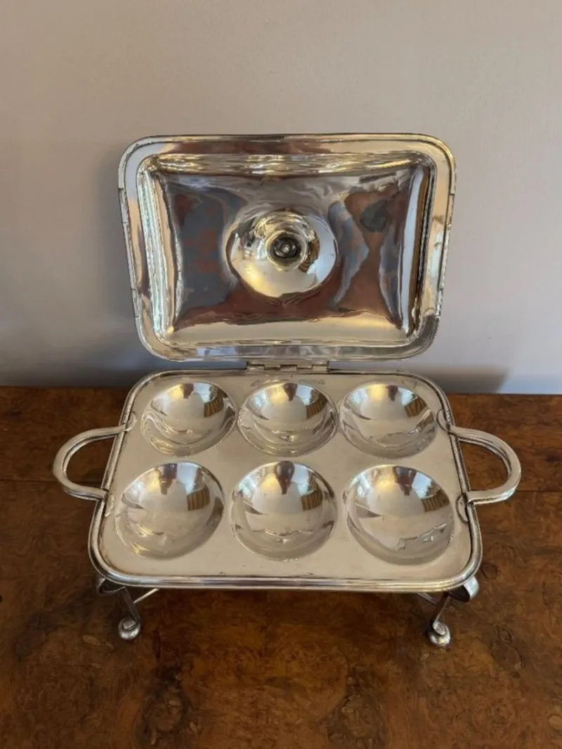 Pamono Antique Silver Plated Egg Warmer by Mappin and Webb, 1900> Dinnerware Accessories