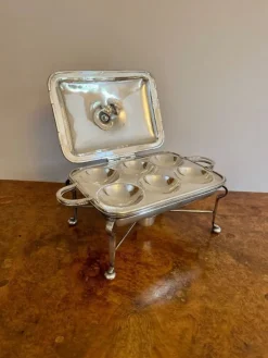 Pamono Antique Silver Plated Egg Warmer by Mappin and Webb, 1900><noscript><img width=