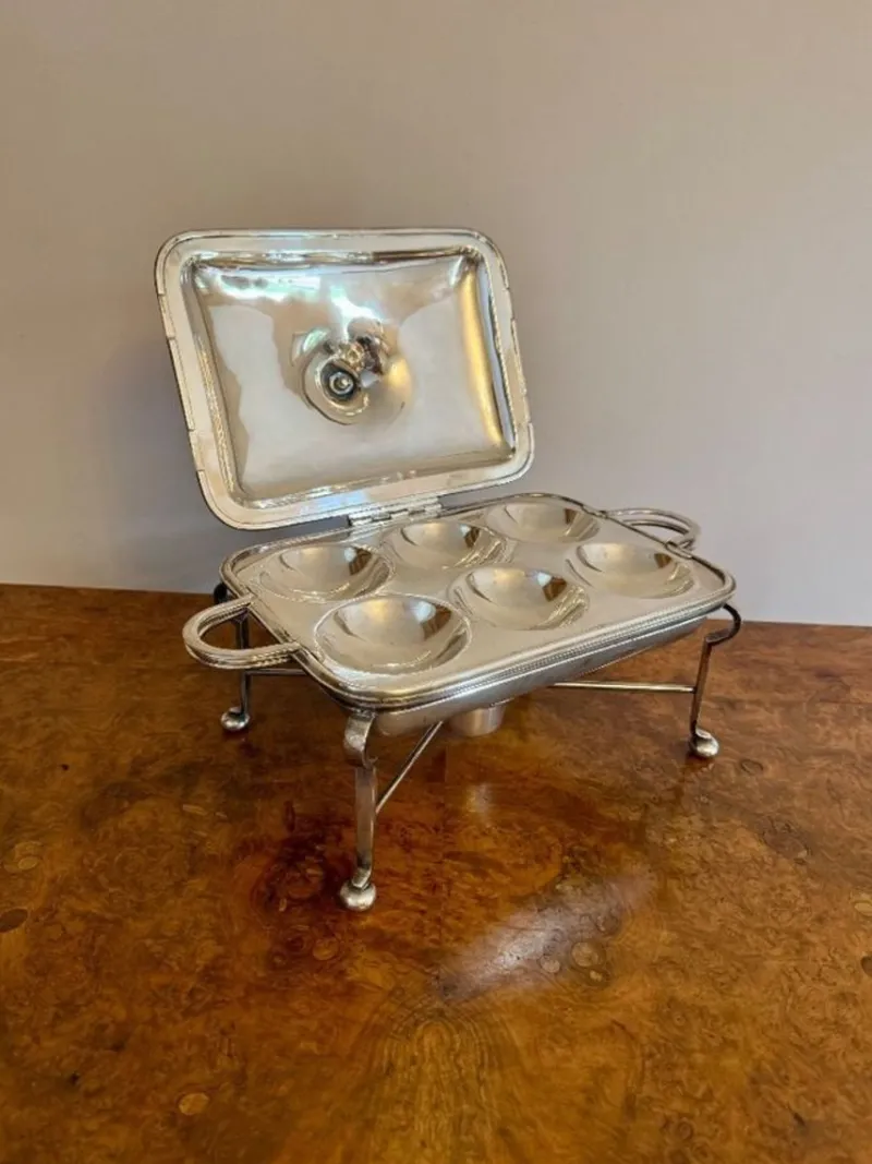 Pamono Antique Silver Plated Egg Warmer by Mappin and Webb, 1900> Dinnerware Accessories