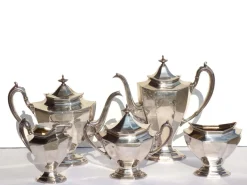 Pamono Antique Silver Plated Tea and Coffee Set from Reed & Barton, Set of 5> Coffee & Tea Service