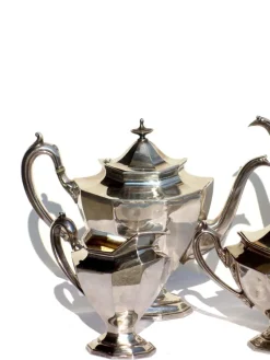 Pamono Antique Silver Plated Tea and Coffee Set from Reed & Barton, Set of 5><noscript><img width=