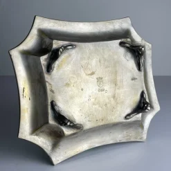 Pamono Antique Silver Plated Tray by Queen Victoria Sheffield, 1890s><noscript><img width=