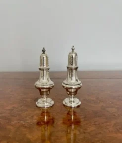 Pamono Antique Silver Salt & Pepper Pots, 1910s, Set of 2