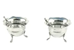 New Pamono Antique Silver Salt Shakers, 1906, Set of 2