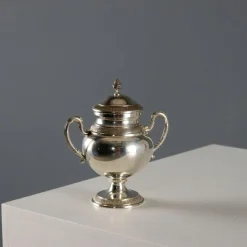 Pamono Antique Silver Sugar Bowl, Italy, 20th Century> Coffee & Tea Service