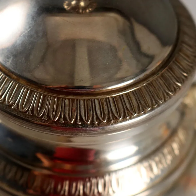Pamono Antique Silver Sugar Bowl, Italy, 20th Century> Coffee & Tea Service