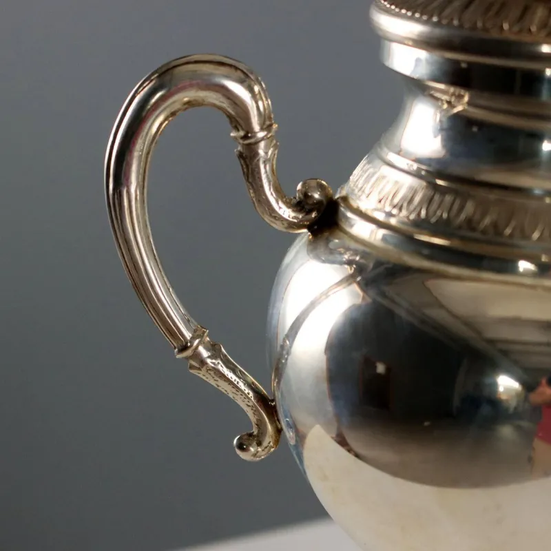 Pamono Antique Silver Sugar Bowl, Italy, 20th Century> Coffee & Tea Service