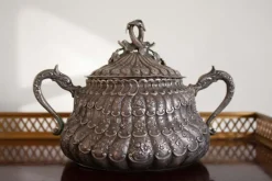 Outlet Pamono Antique Silver Sugar Bowl