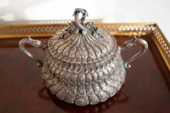 Outlet Pamono Antique Silver Sugar Bowl