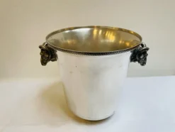 Pamono Antique Silver-Plated Champagne Cooler with Handles, 1930s> Ice Buckets & Wine Coolers