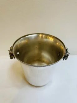 Pamono Antique Silver-Plated Champagne Cooler with Handles, 1930s><noscript><img width=