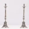 Pamono Antique Silver-Plated Church Candleholders, France, 1850s, Set of 2