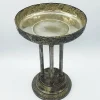 New Pamono Antique Silver-Plated Metal Centerpiece with Glass Bowl