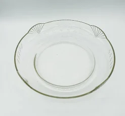 New Pamono Antique Silver-Plated Metal Centerpiece with Glass Bowl