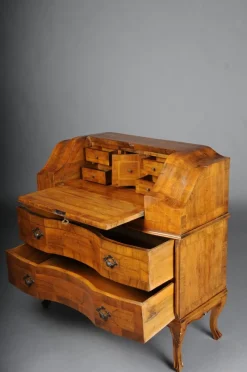 Discount Pamono Antique Slanted Flap Secretary in Walnut Veneer