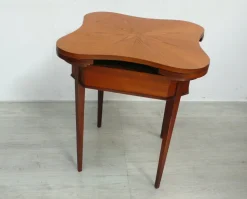 Pamono Antique Small Game Table and Tea Table in Oak Wood, 1900s