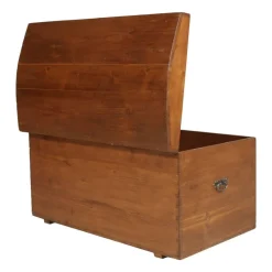 Pamono Antique Solid Pine Traveling Trunk> Trunks Crates & Baskets