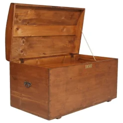 Pamono Antique Solid Pine Traveling Trunk><noscript><img width=