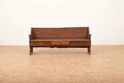 Pamono Antique Solid Wood Bench with Small Drawer><noscript><img width=