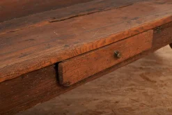 Pamono Antique Solid Wood Bench with Small Drawer><noscript><img width=
