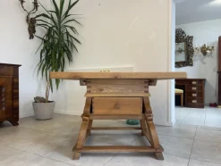 Pamono Antique Solid Wood Farmhouse Table><noscript><img width=