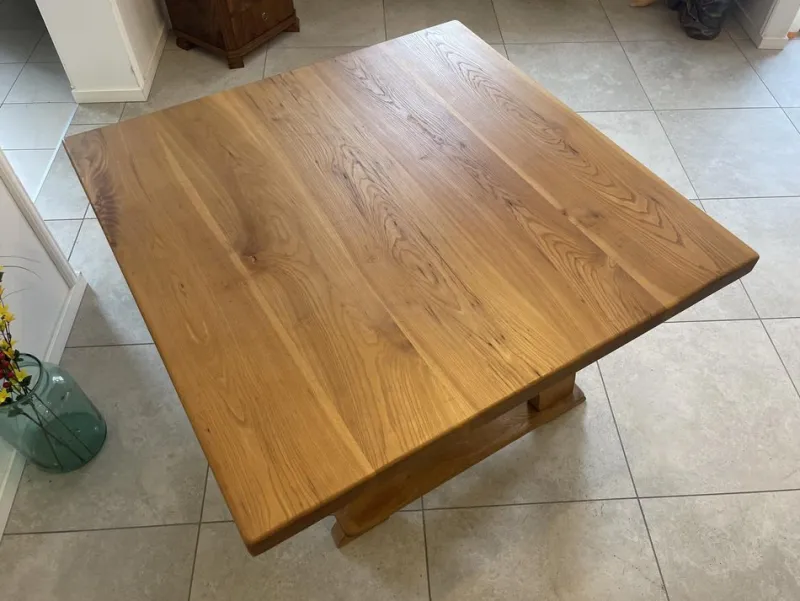 Pamono Antique Solid Wood Farmhouse Table> Worktables & Workbenches