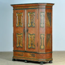Sale Pamono Antique South German Folk Art Hand-Painted Armoire, 1807