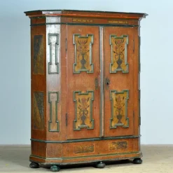 Sale Pamono Antique South German Folk Art Hand-Painted Armoire, 1807