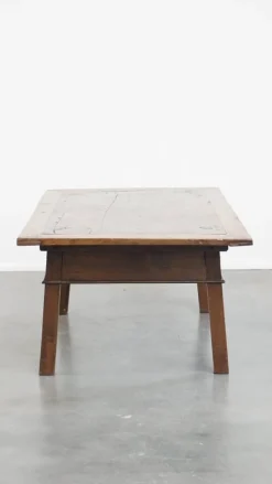 Pamono Antique Southern European Chestnut Coffee Table with Drawer, 18th Century><noscript><img width=