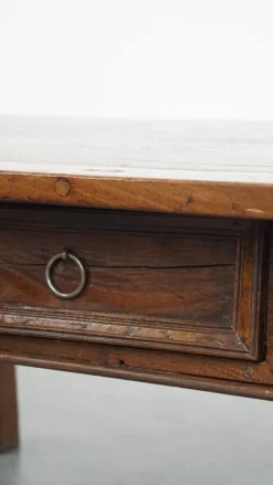 Pamono Antique Southern European Chestnut Coffee Table with Drawer, 18th Century><noscript><img width=
