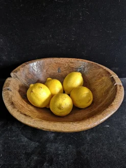 New Pamono Antique Spanish Holm Oak Bowl, 1800