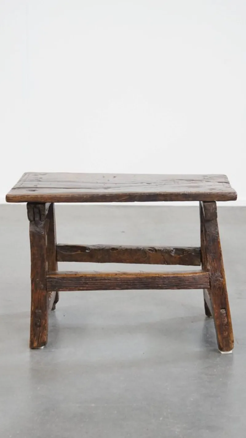 Pamono Antique Spanish Side Table or Stool, 16th Century> Wall Decor