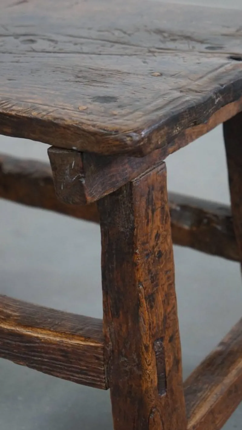 Pamono Antique Spanish Side Table or Stool, 16th Century> Wall Decor