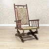 Clearance Pamono Antique Spring Rocking Chair in Floral Fabric, 1890s