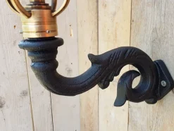 Pamono Antique Square Cast Iron and Copper Wall Lantern><noscript><img width=