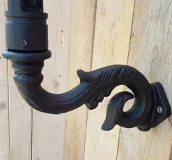 Pamono Antique Square Cast Iron Wall Lantern><noscript><img width=