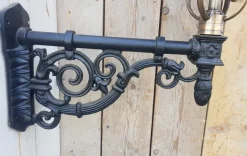 Pamono Antique Square Cast Iron and Copper Wall Lantern><noscript><img width=