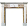 Hot Pamono Antique Statuary and Convent Sienna Marble Fireplace Mantel