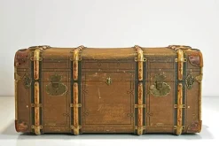 Pamono Antique Steamer Trunk by Moritz Mädler for Mädler, Germany, 1890s